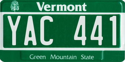 VT license plate YAC441