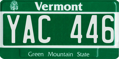 VT license plate YAC446