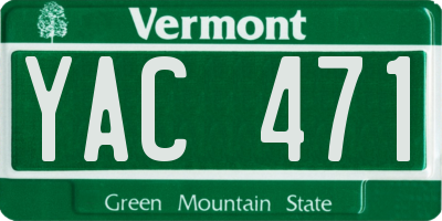 VT license plate YAC471
