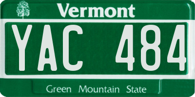 VT license plate YAC484