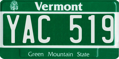 VT license plate YAC519