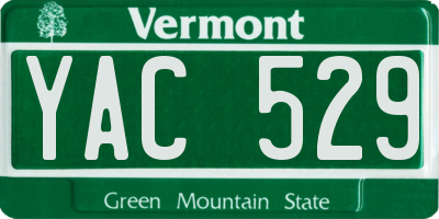 VT license plate YAC529