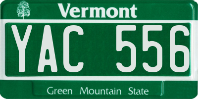 VT license plate YAC556