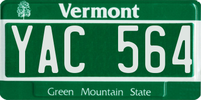 VT license plate YAC564