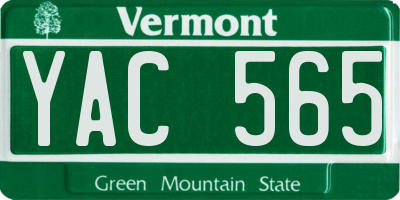 VT license plate YAC565