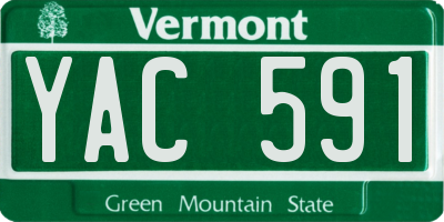 VT license plate YAC591