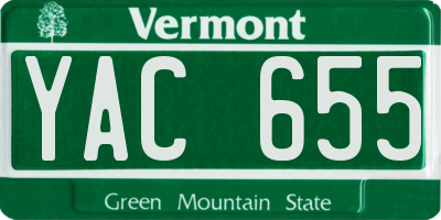 VT license plate YAC655