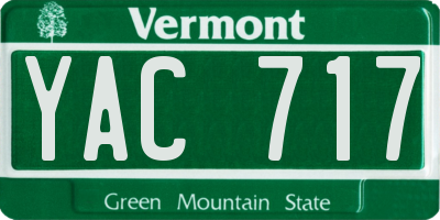 VT license plate YAC717