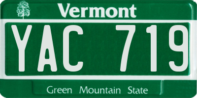 VT license plate YAC719
