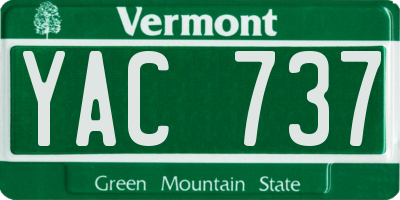 VT license plate YAC737