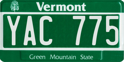VT license plate YAC775