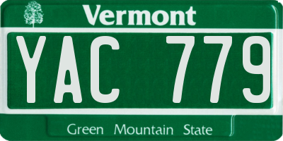 VT license plate YAC779