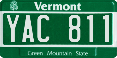 VT license plate YAC811