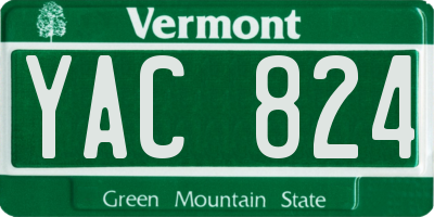 VT license plate YAC824