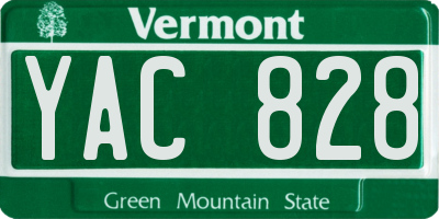 VT license plate YAC828