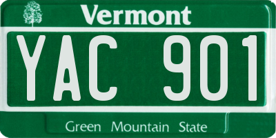 VT license plate YAC901