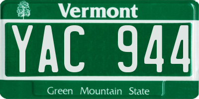 VT license plate YAC944