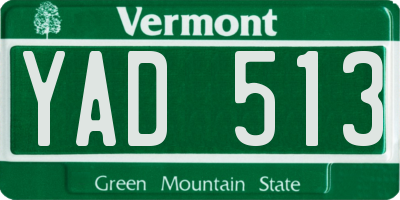 VT license plate YAD513