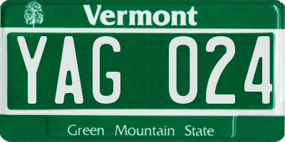 VT license plate YAG024