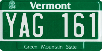 VT license plate YAG161