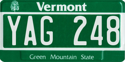 VT license plate YAG248