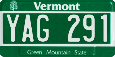 VT license plate YAG291