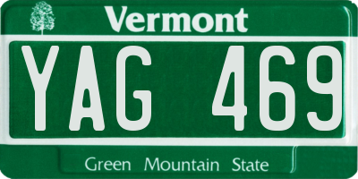 VT license plate YAG469