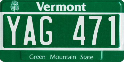 VT license plate YAG471