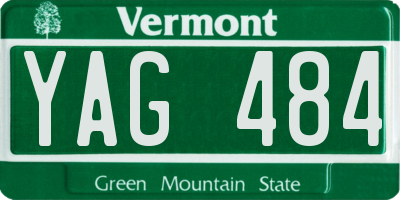 VT license plate YAG484