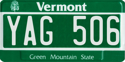 VT license plate YAG506