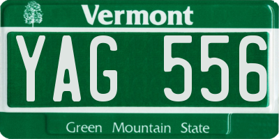VT license plate YAG556