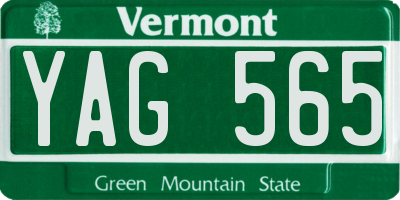 VT license plate YAG565