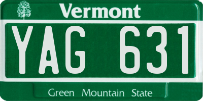 VT license plate YAG631
