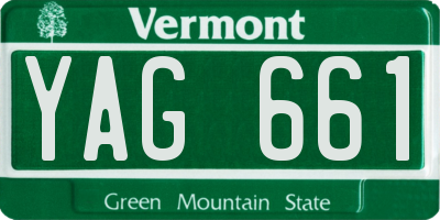 VT license plate YAG661