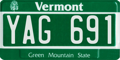 VT license plate YAG691