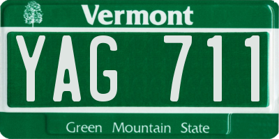 VT license plate YAG711