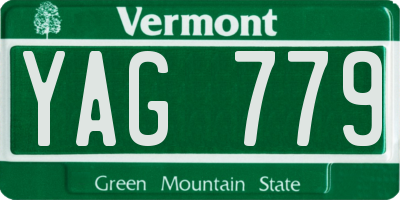VT license plate YAG779