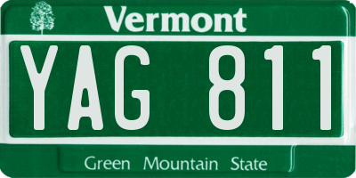 VT license plate YAG811