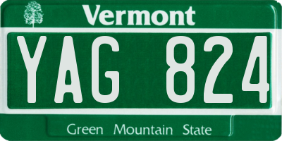 VT license plate YAG824