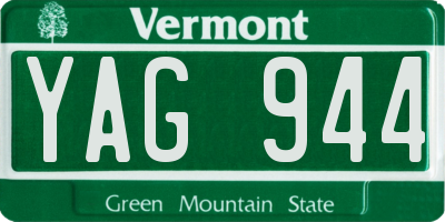 VT license plate YAG944