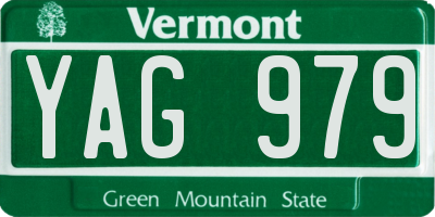 VT license plate YAG979