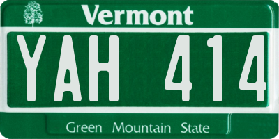 VT license plate YAH414