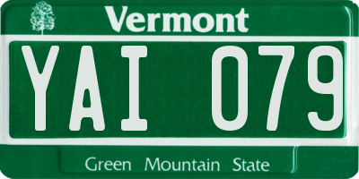 VT license plate YAI079
