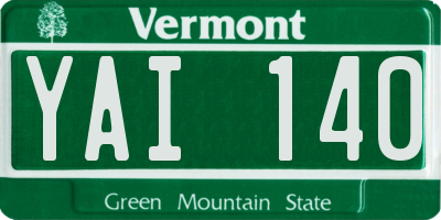 VT license plate YAI140