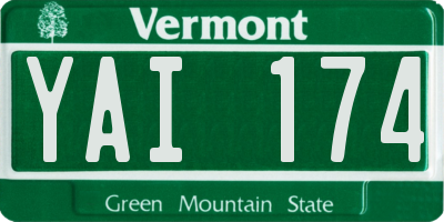 VT license plate YAI174