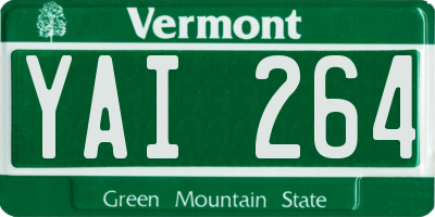 VT license plate YAI264