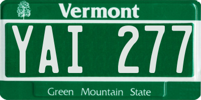 VT license plate YAI277