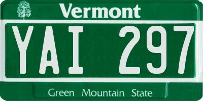 VT license plate YAI297