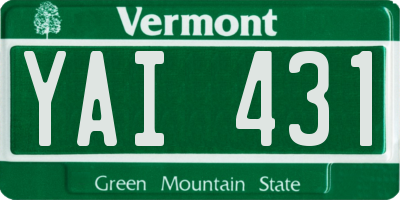 VT license plate YAI431