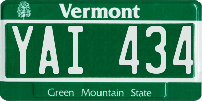 VT license plate YAI434
